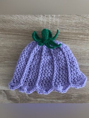 Handmade Baby Tulip Hat | Purple Crochet Hat | 100% Acrylic